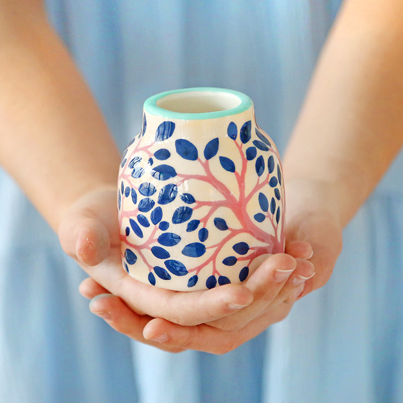 Petit vase "Feuillage du soir"