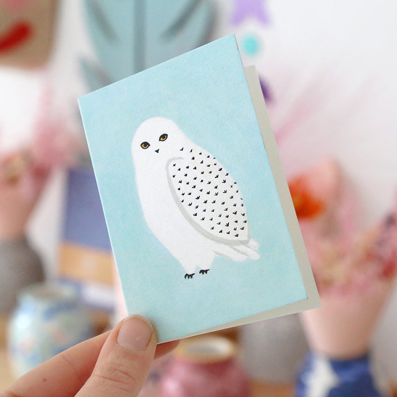 Mini Carte "Chouette Blanche"