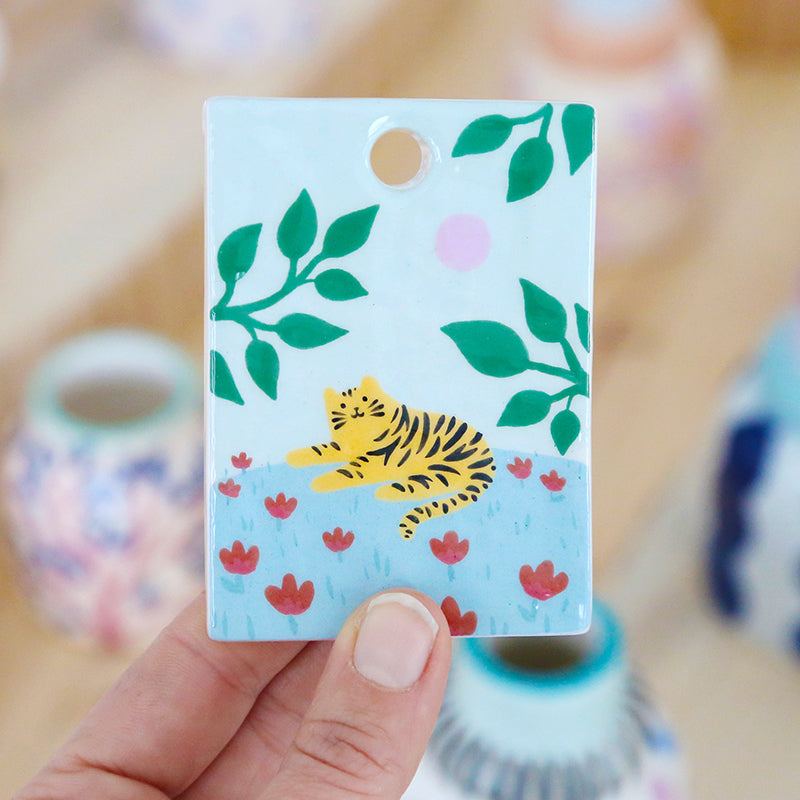 Mini tableau - Le Tigre couché