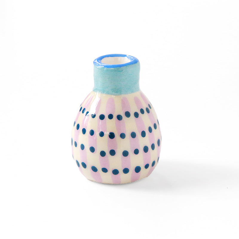 Mini Vase - Rayures mauves