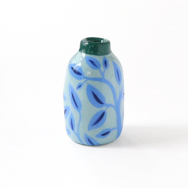 Mini Vase - Feuillages bleus