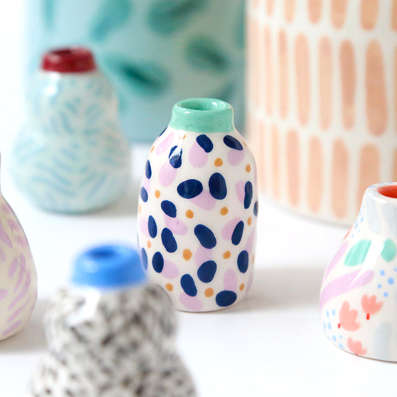 Mini Vase - Confettis mauves