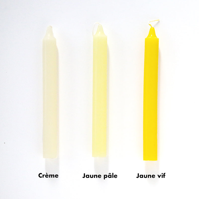Bougies colorées