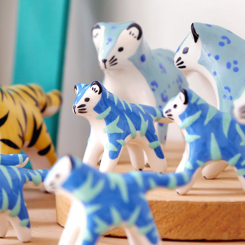Mini tigre bleu et vert