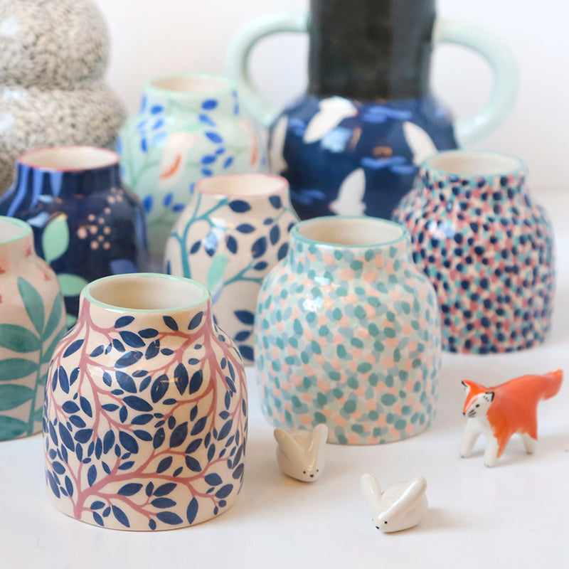 Petit vase "Feuillage du soir"
