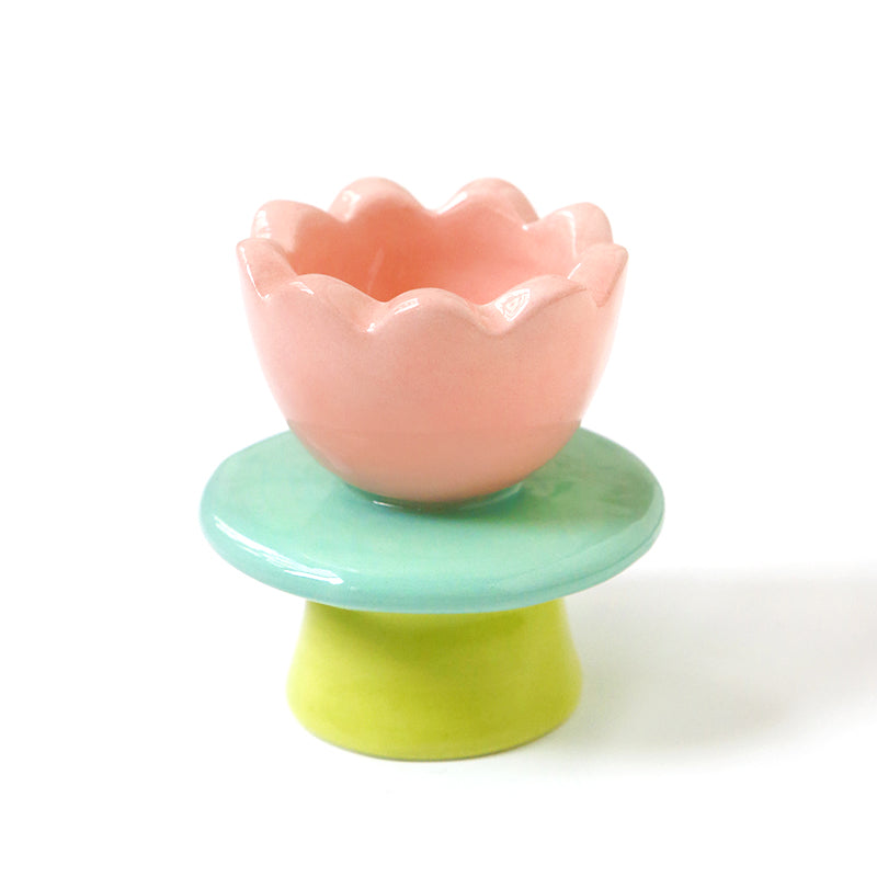 Bougeoir - Taïcha - Rose et vert